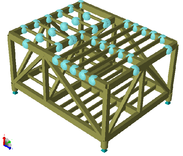 Generated point masses using 3 point masses along a beam